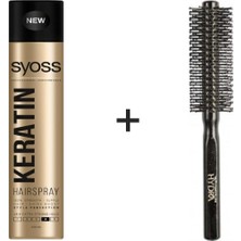 Valor Syoss Keratin Saç Spreyi Ekstra Güçlü Tutuş 400 ml & Hydra Profesyonel Saç Fön Fırçası Seti