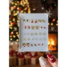 Valor Yeni Yıl Tema Metal Tırnak Süsleme Charm Nail Art Charm Taşları WN-509