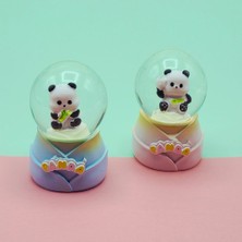 ÖNÇ - PRİME Mini Boy Sevimli Panda Tasarımlı Işıklı Kar Küresi