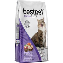 Valor Bestpet Tavuklu Kuzulu ve Balıklı Mix Yetişkin Kedi Maması 15 kg