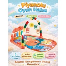 Valor Dinozorlu Güneşli Piyanolu Bebek Oyun Halısı, Eğitici Oyuncak, Pembe