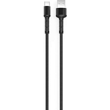 Valor Hasır Kırılmaya Dayanıklı 2m LS64 Type-C USB Kablo Siyah