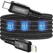 Valor Sunix 30W Mıknatıslı Usb-C Lightning Data ve Şarj Kablosu Ip-30