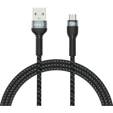 Valor Psr Aksesuar Siyah Siyah Shira Serisi Micro USB Kablo 1 Metre- ile Uyumlu