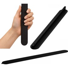 Valor Aytuğ Geniş T Çizgili Oval Siyah Çekmece Kulp 768 mm Modern Uzun Dolap Kapak Kulbu Şık Tasarım