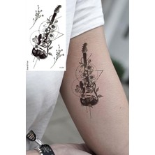 Valor Bearpear Müzikal Geçici Dövme, Gitar Nota Dövmesi Tattoo
