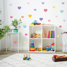 Valor Aputue Çocuk Duvar Çıkartmaları, 8 Sayfa Renkli Pvc Diy, Ev Dekorasyonu Kalp Desenli, Kreş Bebek Od