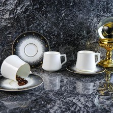 Valor Evaliza Diamond Double 6 Kişilik Kahve Fincan Takımı 130 ml