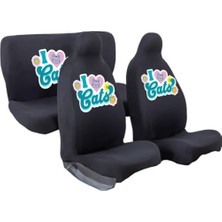 Valor Mirsepet Tasarım Logo Oto Koltuk Kılıfı Lada Vega Ile Uyumlu I Love Cats Kedi Baskılı Penye Kumaş S