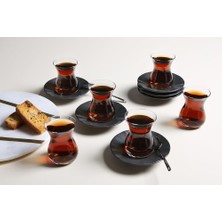 Valor Porland Seasons Siyah 6 Kişilik Çay Takımı