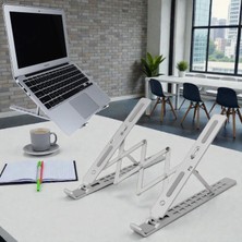 Valor En Büyük Boy Alüminyum Katlanabilir Kademeli Laptop Bilgisayar Notebook Mac Standı, Ergonomik Noteb