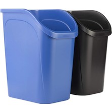 Valor Rubbermaid Tezgah Altı Küçük Çöp Kovası, Geri Dönüşüm/atık Için 2'li Paket Mavi ve Siyah, 9,4 Galon