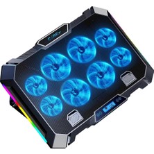 Valor Claw's Vortex 8x Turbo LED Fan - 10 Modlu Rgb - LCD Ekran - Ayarlabilir Fan Hızı - 7 Kademeli Stant