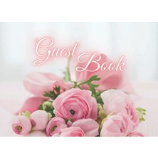 Valor Guest Book: Pink Bouquet On Elegant Cover For Wedding, Birthday, Engagement Party, Bridal Shower, A