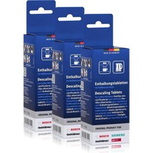 Valor 3 x Bosch TCZ6002 Entkalkungstabletten Otomatik Kahve Makineleri Için Tca 5, Tca 6, Tca 7, Tcc7, Te