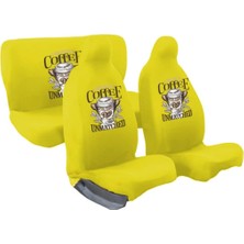 Valor Mirsepet Bmw 5.25 Ile Uyumlu Oto Koltuk Kılıfı Sarı Penye Kahve Tasarım Logo Dtf Baskı