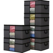 Valor 6 Adet Pencereli Yastık Saklama Hurcu - Mega Boy Yorgan Hurç Organizer Düzenleyici - 75 x 40 x 40 C