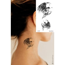 Valor Bearpear Angel Minimal Boyun Dövmesi Geçici Melek Dövmesi Tattoo