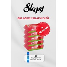 Valor Sleepy 250 Adet Gül Kokulu Islak Havlu, Toz Kovar Hediyeli