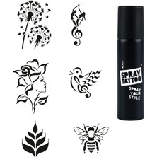 Valor Müzik ve Doğa Spray Tattoo Geçici Dövme Seti Dark Sprey Dövme Kiti