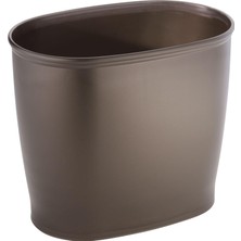 Valor Interdesign Kent Oval Çöp Kutusu, Banyo Mutfak Ofis Için, Plastik, 30,5X20,3X25,4CM, Kahverengi