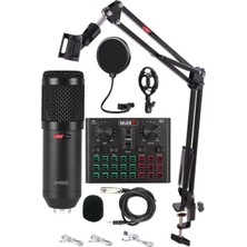 Valor Lastvoice BM800 Live Set Efektli Ses Kartı Mikrofon Stand Kayıt Canlı Yayın Seti (Pc ve Telefon)