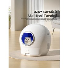 Valor Els Pet Uzay Kasa Otomatik Kedi Tuvaleti 2. Nesil Smart Pro Akıllı Otomatik Kedi App Kontrol, Uv Te