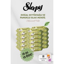 Valor Sleepy 90' Lı Zeytinyağlı Pamuklu Bebek Mendili 15 Al 13 Öde Hediyeli