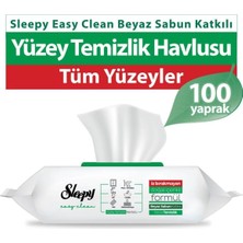 Valor Sleepy Easy Clean Beyaz Sabun Katkılı Yüzey Temizlik Havlusu 100