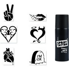 Valor Aşkın Zaferi Spray Tattoo Geçici Sprey Dövme Seti