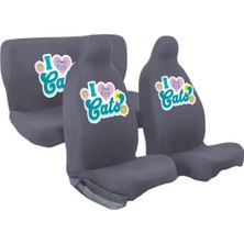 Valor Mirsepet Tasarım Logo Oto Koltuk Kılıfı Toyota Auris Ile Uyumlu I Love Cats Kedi Baskılı Penye Kuma