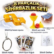 ÖNÇ - PRİME 8’li Sihirbazlık Seti (Kibrit, Defter, Halka, Kupa, Ip, 3’lü Kart)
