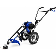 Algaride 52CC Tekerlekli Benzinli Tırpan 2,4 hp Güçlü Motor ile Çim Biçme ve Ot Temizleme Makinesi