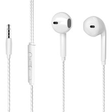 ÖNÇ - PRİME Lenovo Lecoo EH104W 3.5 mm Jacklı Kablolu Kulak Içi Mikrofonlu Kulaklık Beyaz