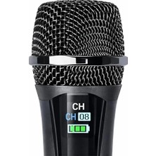 ÖNÇ - PRİME Profesyonel Çiftli Kablosuz Mikrofon Seti Karaoke Şarj Edilebilir 50 Metre