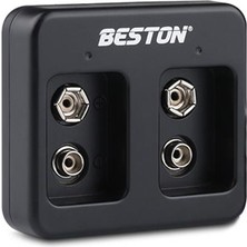ÖNÇ - PRİME Beston M7005 Siyah 2 x 9 Volt Pil Şarj Cihazı