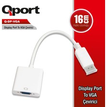 ÖNÇ - PRİME Qport Q-Dp-Vga Dv Dısplay Port To VGA Dönüştürücü