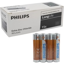 ÖNÇ - PRİME Philips Longlife Extra Zinc-Carbon Ince Kumanda Kalem Pili Aaa (60'lı Paket)
