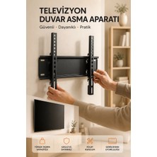 ÖNÇ - PRİME Yüksek Taşıma Kapasiteliniversal Tv Duvar Askı Aparatı 32-42 Inç Güvenli Sabitleme Sistemi