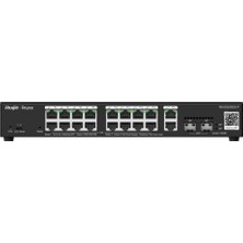 ÖNÇ - PRİME Ruıjıe Reyee RG-ES220GS-P 20PORT, 16 Port Gigabit Poe, 250W, 2 Port Gigabit Uplink, 2 Port Sfp,  Colud Yönetilebilir Switch  Metal Kasa