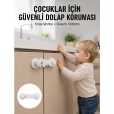 ÖNÇ - PRİME 4 Adet Dolap ve Çekmece Emniyet Kilidi Çift Taraflı Bantlı Güvenli Tasarım Yeni Nesil