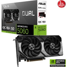 ÖNÇ - PRİME Asus DUAL-RTX5060-O8G, 8gb, 128BIT, Gddr7, 1xhdmı, 3xdp Gamıng Ekran Kartı