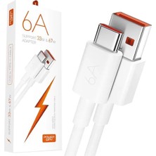 ÖNÇ - PRİME Powerway M6 Type-C To Usb-A Pd 67 Watt 6 Amper 1 Metre Şarj Data Kablosu