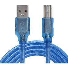 ÖNÇ - PRİME Powermaster PM-3267 3 Metre Şeffaf Mavi USB 2.0 Yazıcı Kablosu