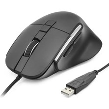 Uslucan Alışveriş 7d Ergonomi̇k Kablolu Ofi̇s Mouse 3600 Dpi - Siyah ND1209B