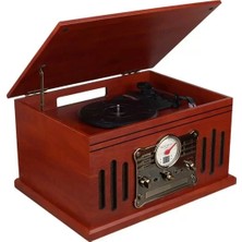 ÖNÇ - PRİME Magicvoice F39 Retro Vintage Çanta Pikap - CD - Kaset - Radyo - Bluetooth - Aux - USB Mp3 Çalar