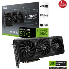 ÖNÇ - PRİME Asus PRIME-RTX5070-O12G, 12GB, 192BIT, Gddr7, 1xhdmı, 3xdp Gamıng Ekran Kartı