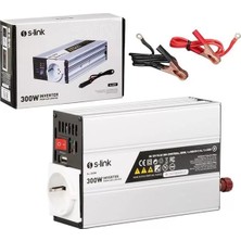 ÖNÇ - PRİME S-Link SL-300W 300W DC12V-AC230V Çakmaktan Power Inverter
