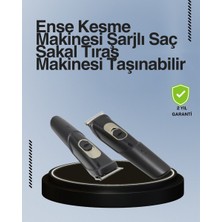 ÖNÇ - PRİME Kablosuz Paslanmaz Çelik Bıçaklı Profesyonel Saç ve Sakal Tıraş Makinesi – Sessiz Güçlü ve Ergonomik