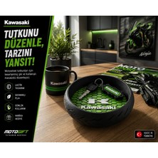 Ümraniye 3D Motogift Kawasaki Motosiklet Tutkunlarına Özel Lastik Tasarımlı Masaüstü Anahtarlık Kasesi